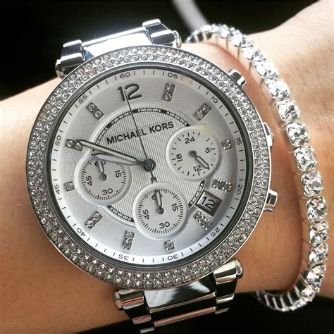 silver michael kors watch tumblr|michael kors women's silver.